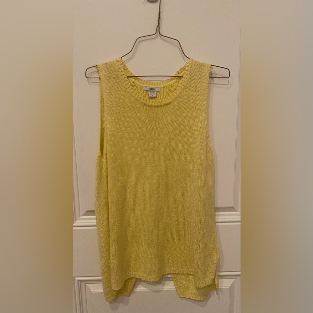 Bar III Lemon Sleeveless Muscle Tee